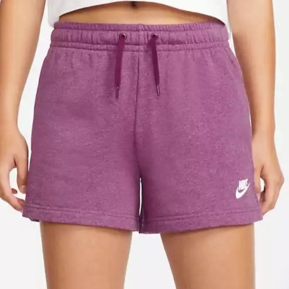 NIKE SPORTSWEAR CLUB FLEECE MI-RISE SHORTS PURPLE DARK NEW SIZE LARGE - Picture 1 of 5